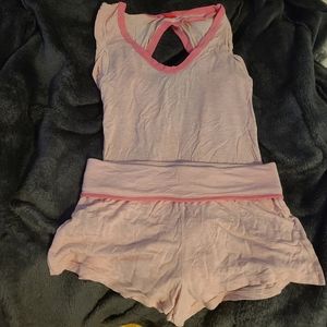 Betsey Johnson Stretchy Keyhole Sleep Set Shorts & Tank